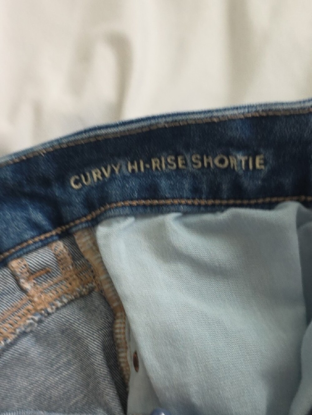 American Eagle Outfitters Distressed Denim Jean Shorts - Blue - Picture 3 of 4
